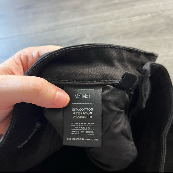 New Vervet Black Womens Crop Skinny Fit Fringe Hem Jeans Size 24 Stretch - Picture 4 of 10